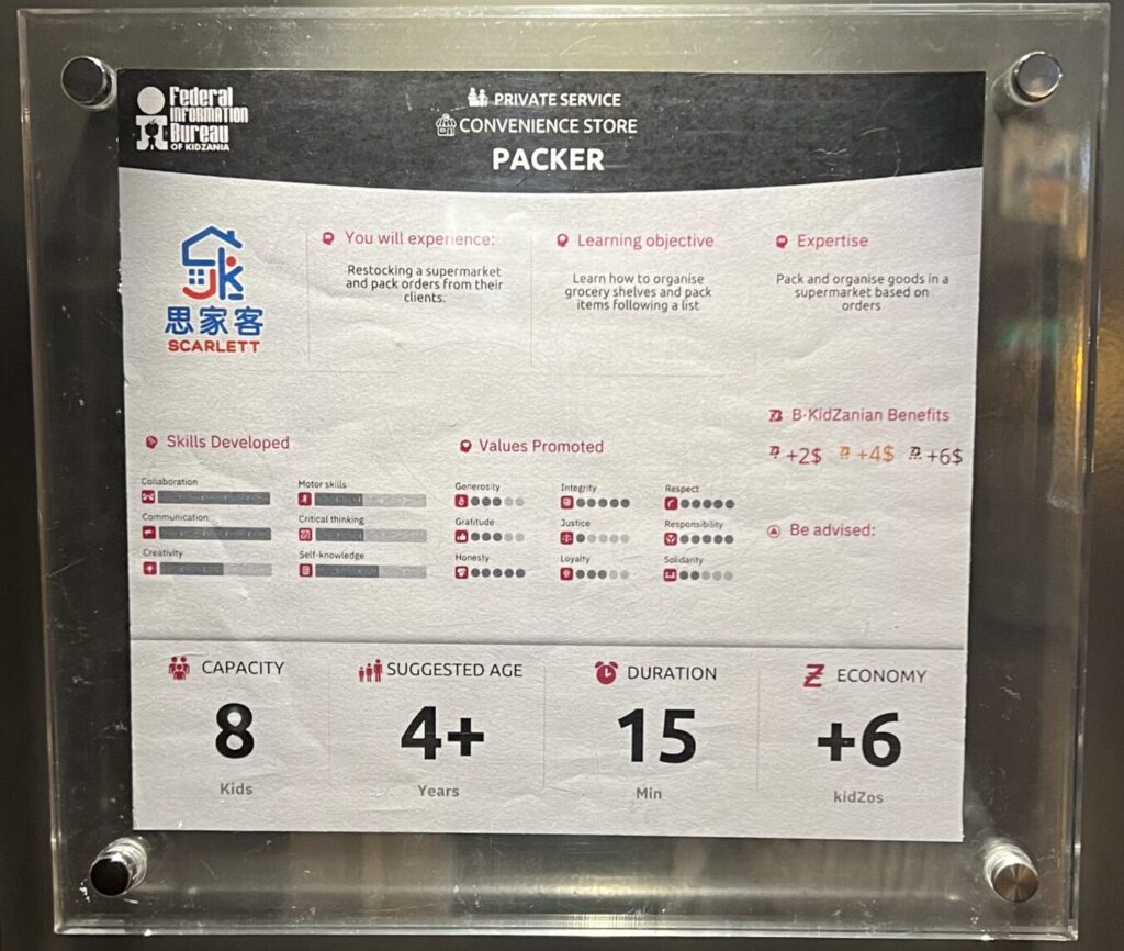 kidzania singapore census board